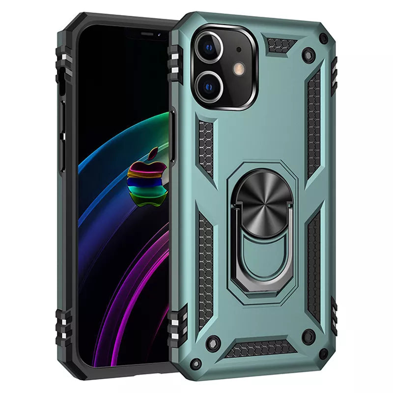 Metal Ring Kickstand Armor Shockproof iPhone Case - DealJustDeal