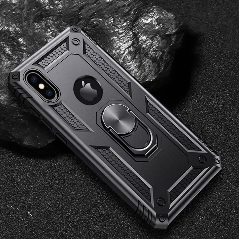 Armor Shockproof Magnet Metal Silicone Bumper iPhone Case - DealJustDeal