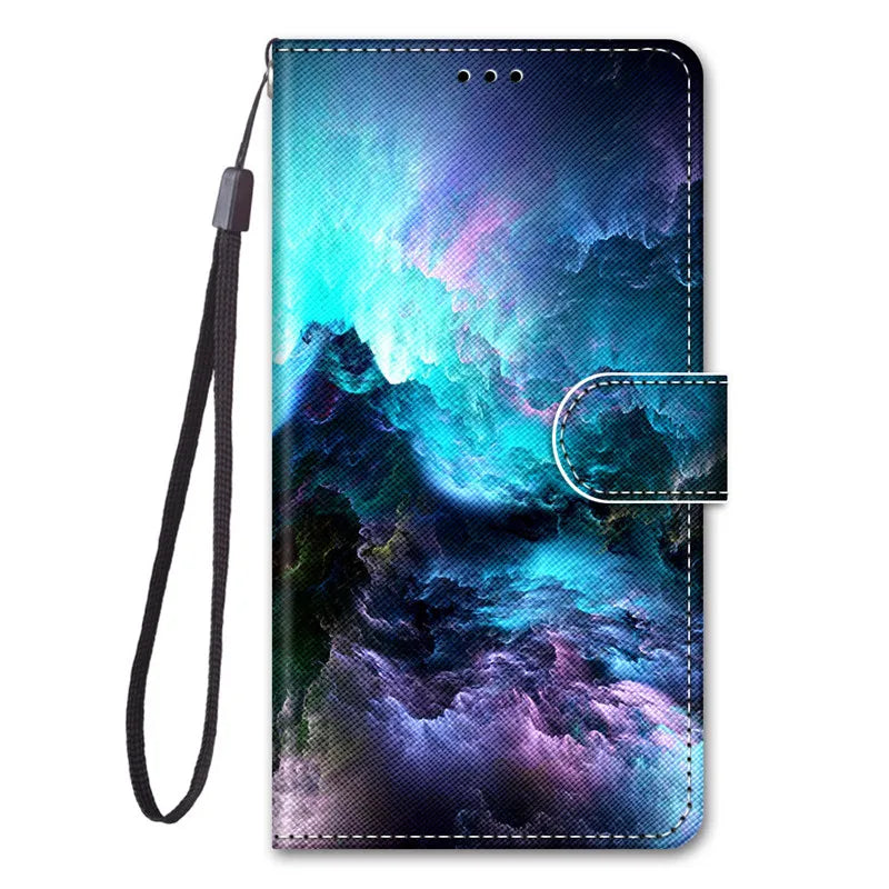 Flip Wallet Painted Leather Magnetic Galaxy A Case - DealJustDeal