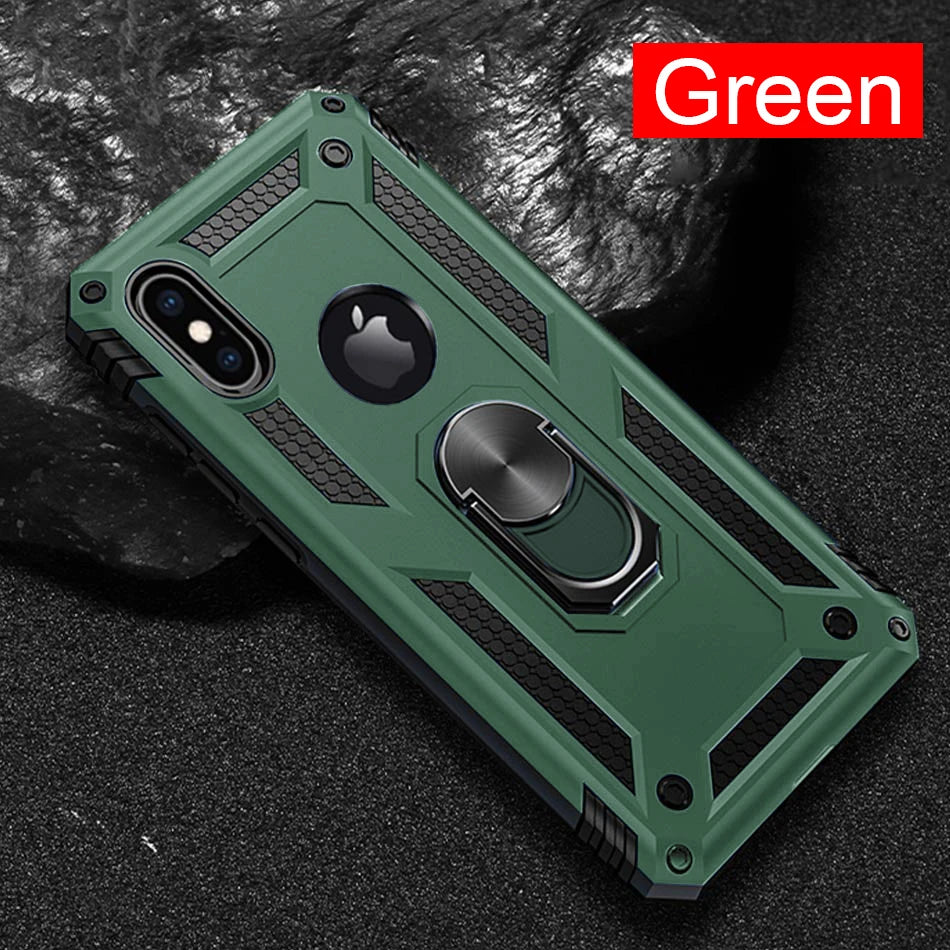 Armor Shockproof Magnet Metal Silicone Bumper iPhone Case - DealJustDeal