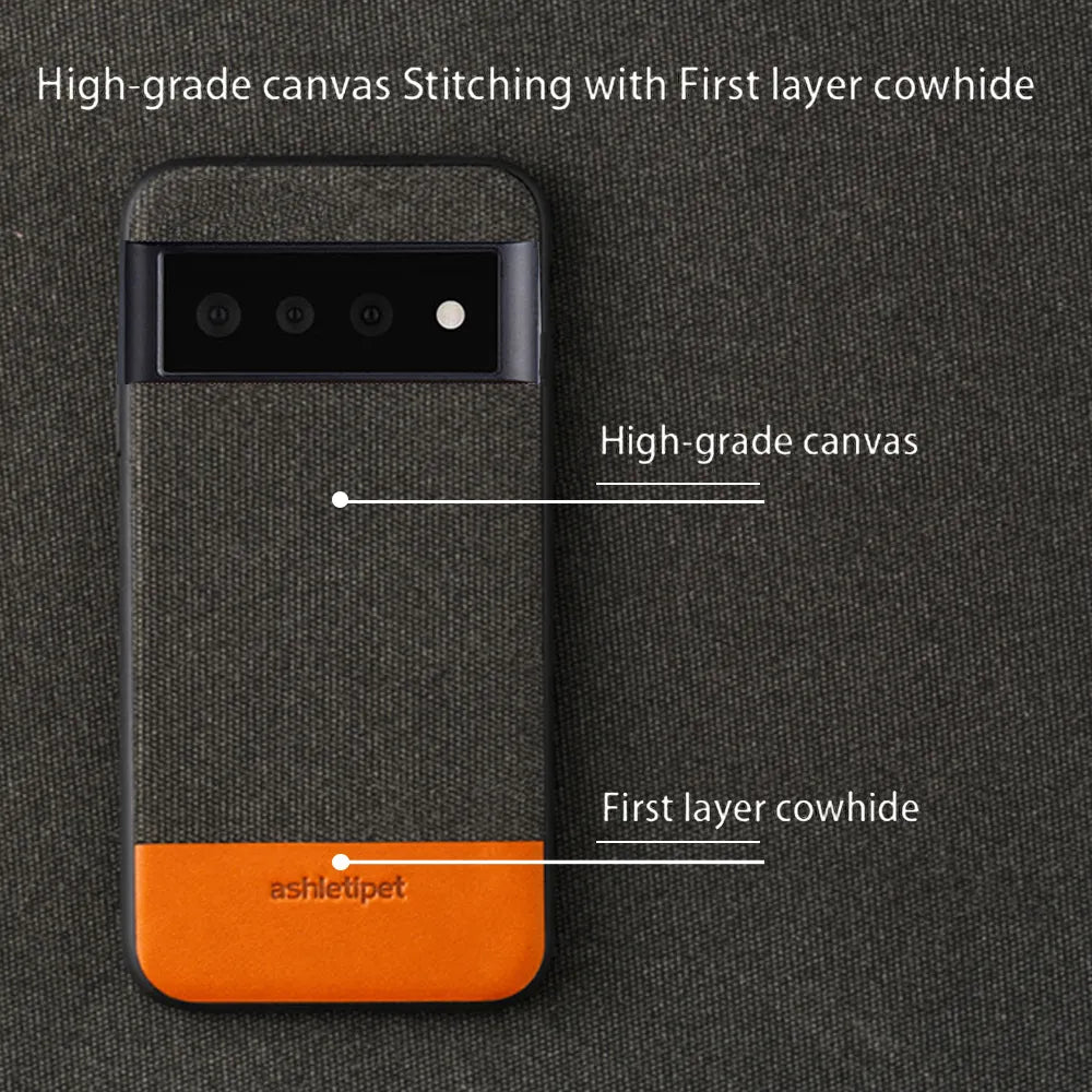 Canvas Leather Magnetic shockproof Google Case - DealJustDeal