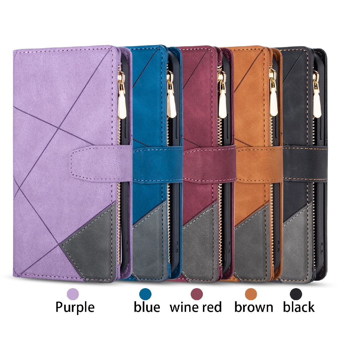 Card Holder Wrist Strap Magnetic Leather Wallet Galaxy Z Fold Case - DealJustDeal