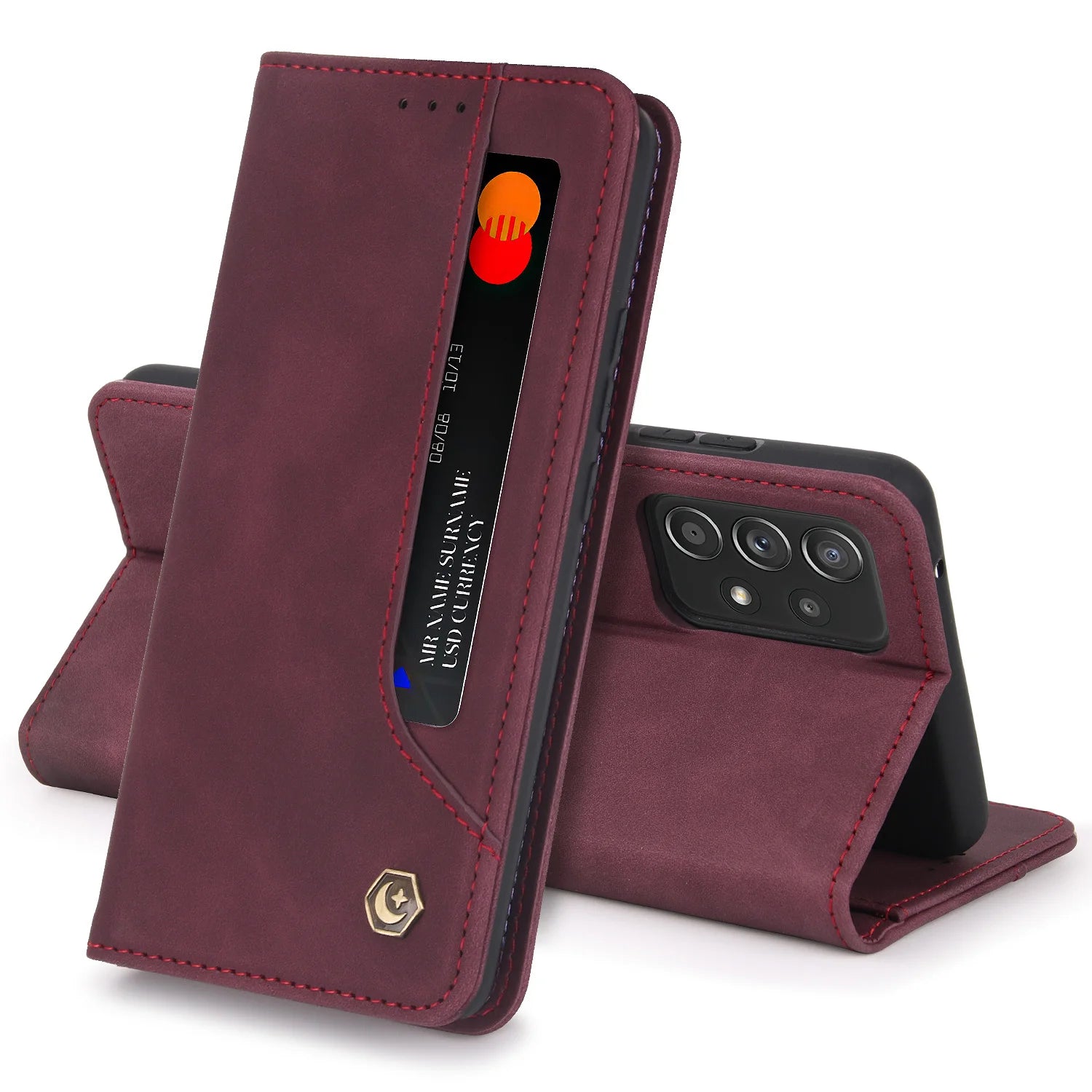 Flip Wallet Leather Galaxy A and M Case - DealJustDeal