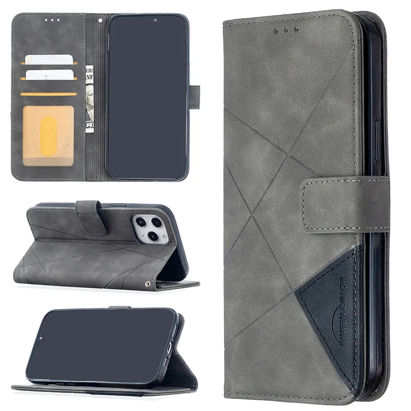 Wallet Flip Leather Phone iPhone Case - DealJustDeal