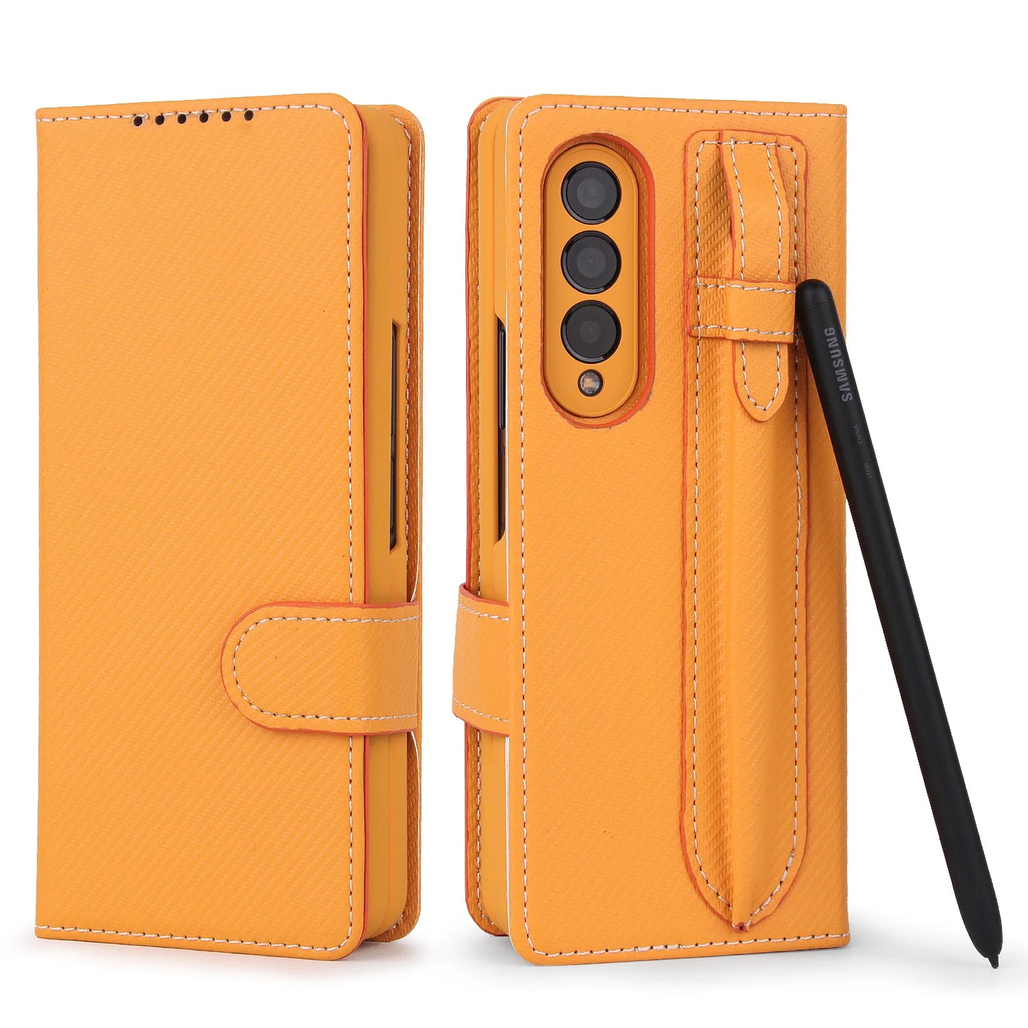 Magnetic Leather Card Slot Wallet Galaxy Z Fold Case - DealJustDeal