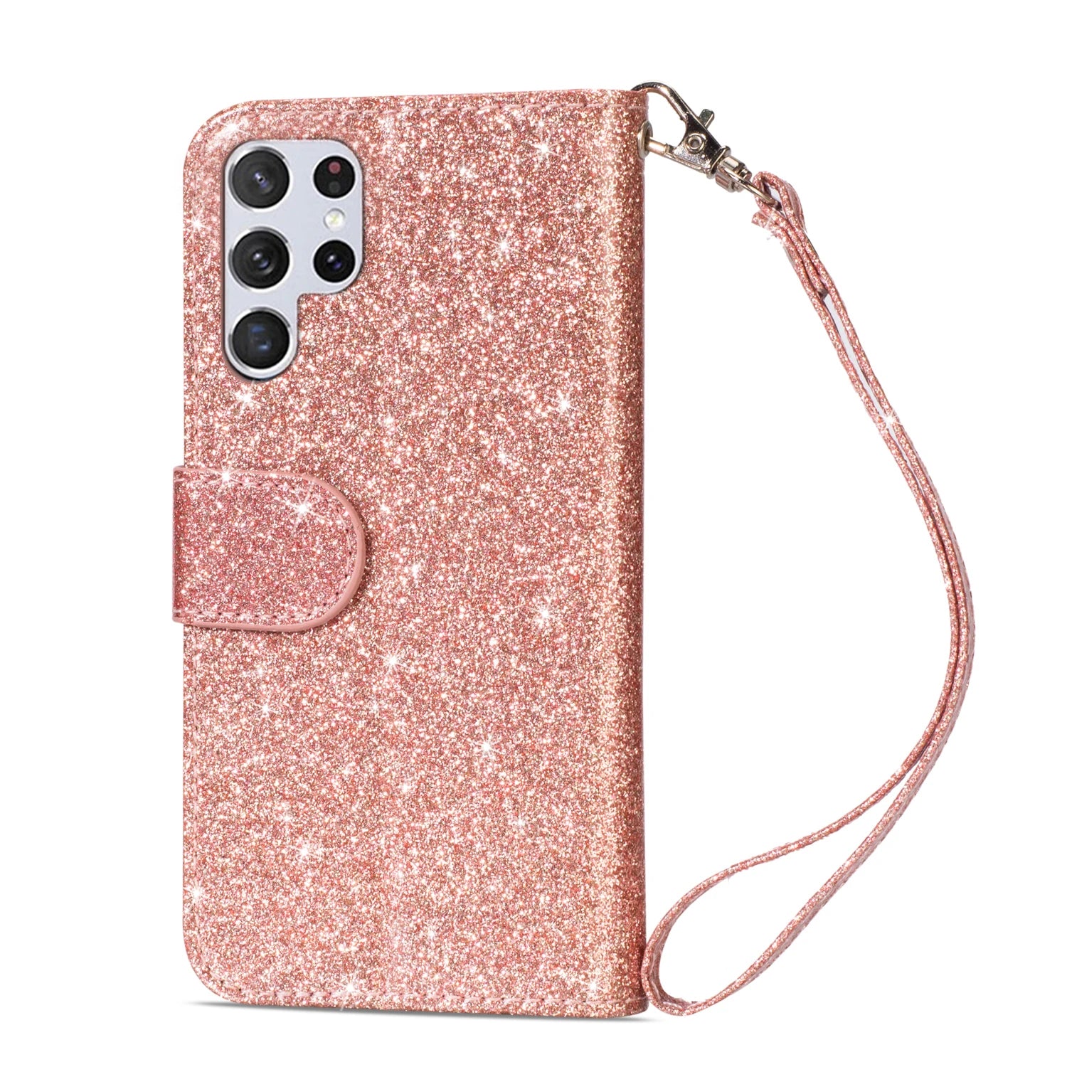 Wallet Zipper Flip Glitter Leather Galaxy A and M Case - DealJustDeal