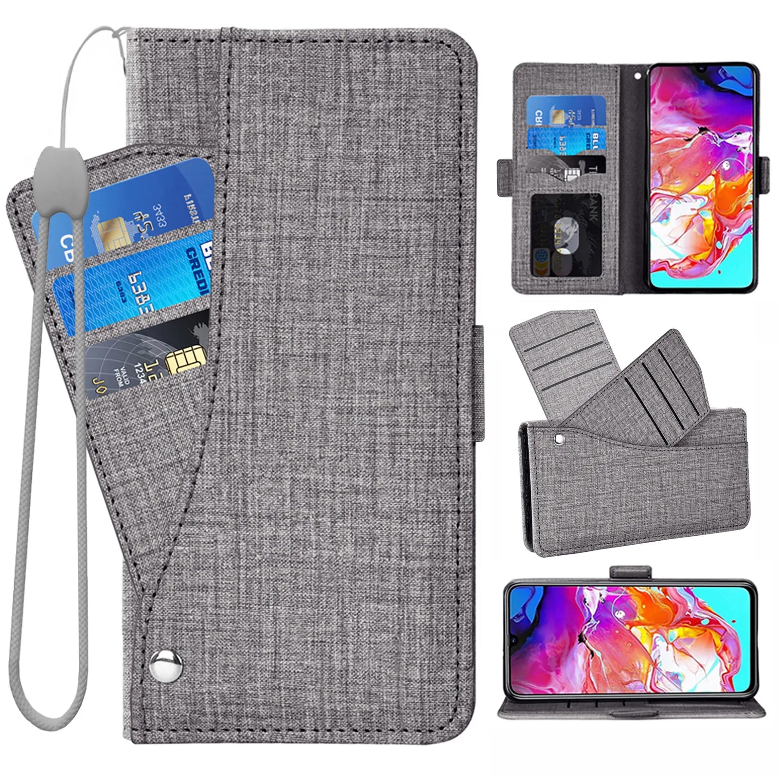 Magnetic Card Holder Leather Flip Wallet Google Case - DealJustDeal