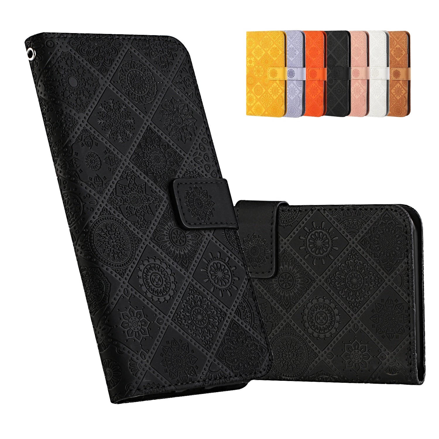 Card Holder Stand  National Pattern Flip Wallet Leather iPhone Case - DealJustDeal