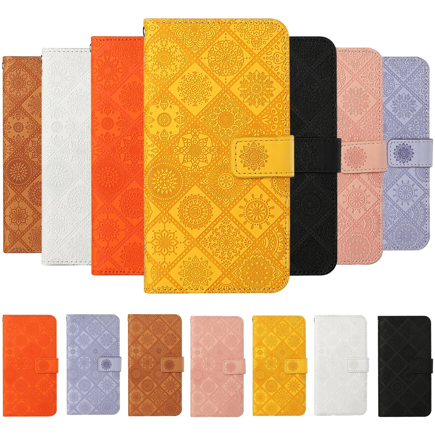 Card Holder Stand  National Pattern Flip Wallet Leather iPhone Case - DealJustDeal