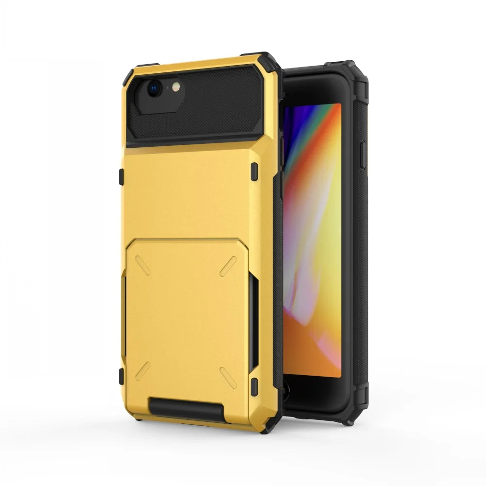 Armor Card Slot Flip Hidden Pocket Wallet iPhone Case - DealJustDeal