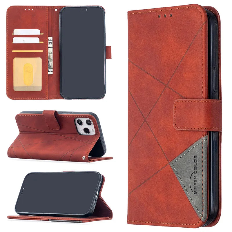 Wallet Flip Leather Phone iPhone Case - DealJustDeal