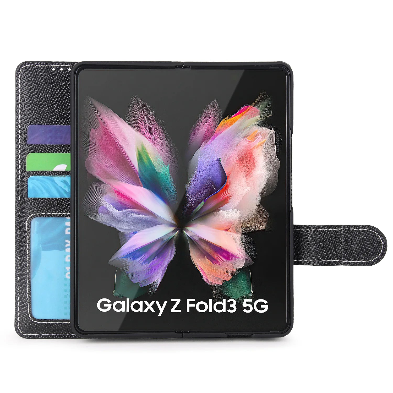 Card Slot Wallet Magnetic Leather Galaxy Z Fold Case - DealJustDeal