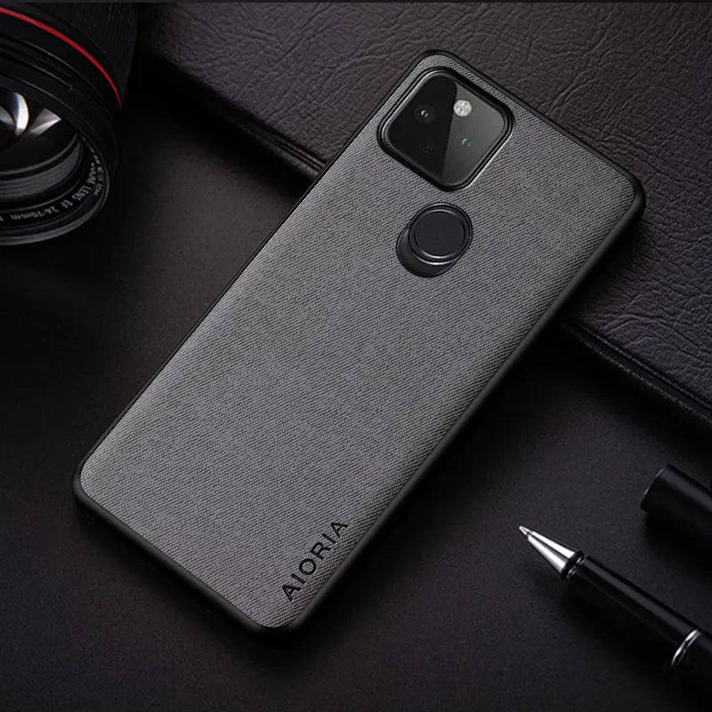 solid color textile Leather shockproof Google Case - DealJustDeal