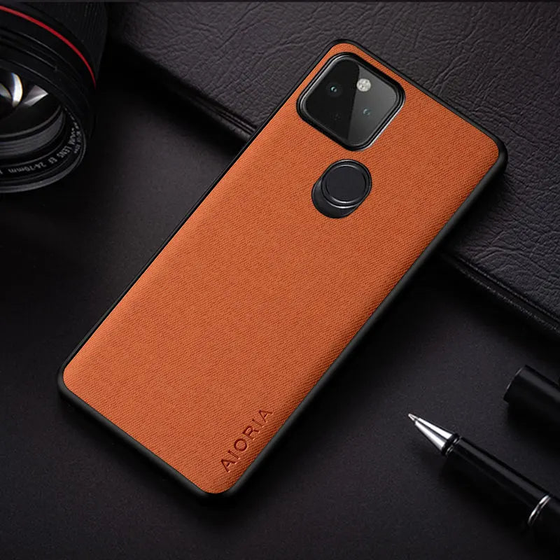 solid color textile Leather shockproof Google Case - DealJustDeal