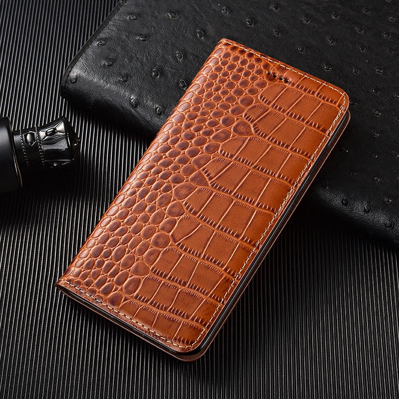 Crocodile Genuine Leather Flip Galaxy S Case - DealJustDeal