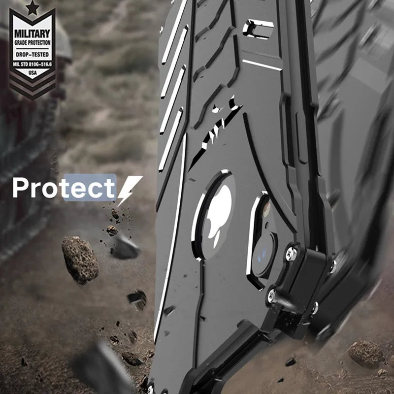 Anti-Drop Aerospace Metal Armor Back iPhone Case - DealJustDeal