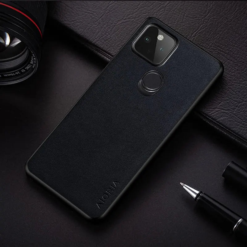 solid color textile Leather shockproof Google Case - DealJustDeal