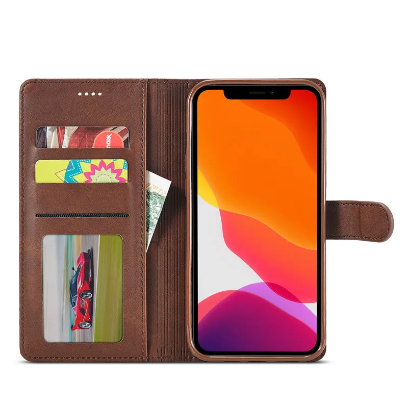 Magnetic Flip Leather iPhone Case - DealJustDeal