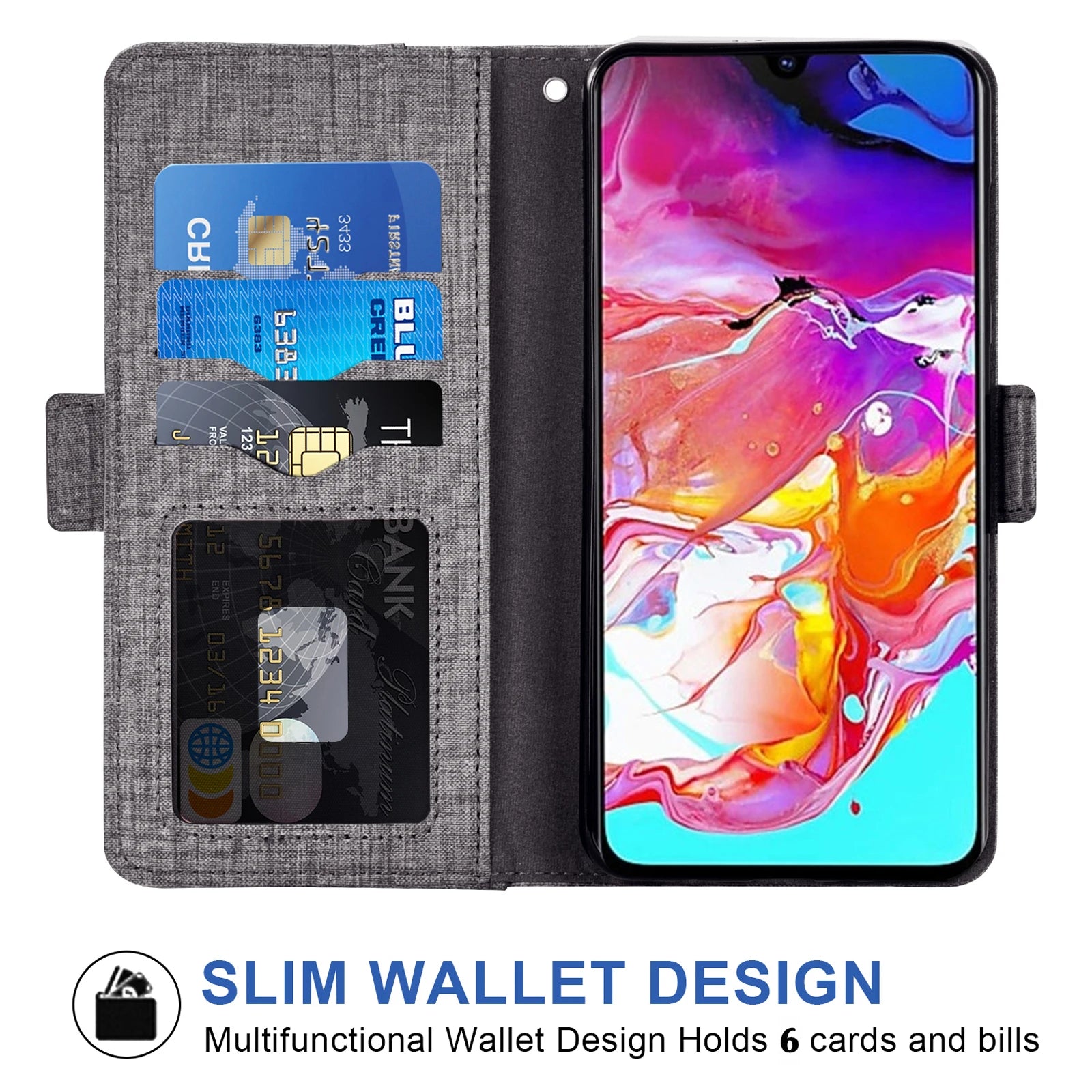 Magnetic Card Holder Leather Flip Wallet Google Case - DealJustDeal