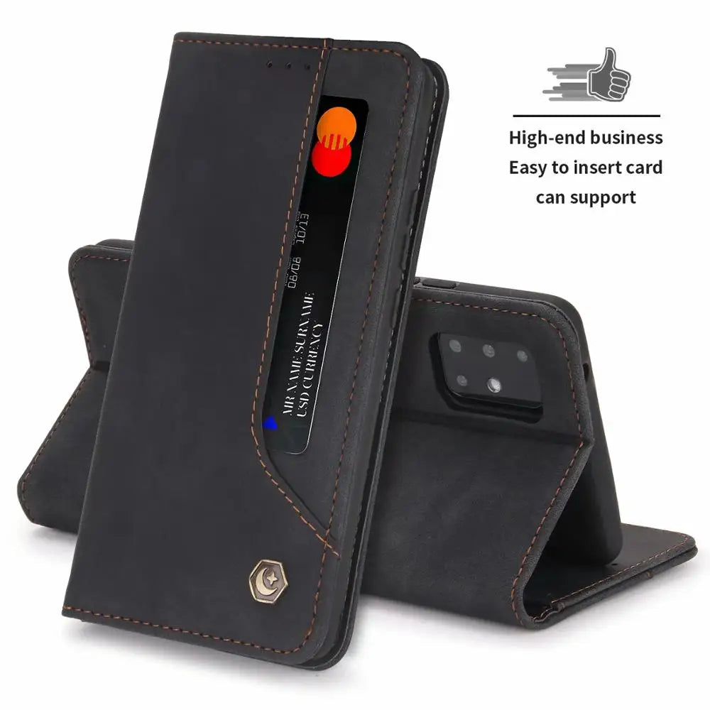 Flip Wallet Leather Galaxy M Case - DealJustDeal