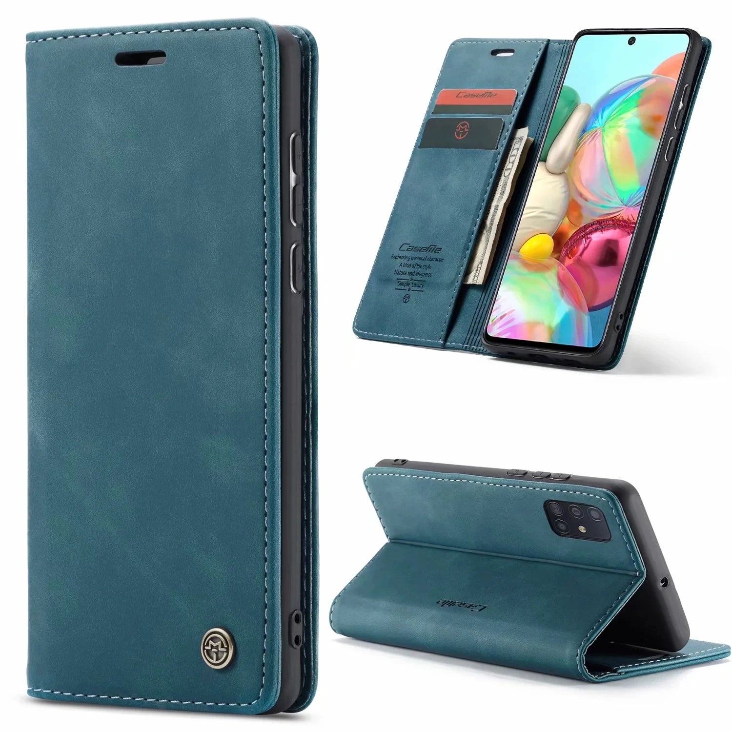 Flip Wallet Leather Galaxy A Case - DealJustDeal