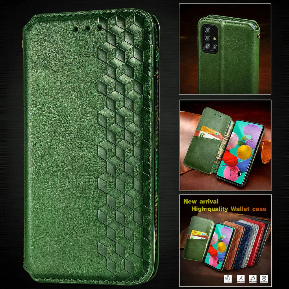 Wallet Card Stand Leather Flip Galaxy A, M, Note and S Case - DealJustDeal