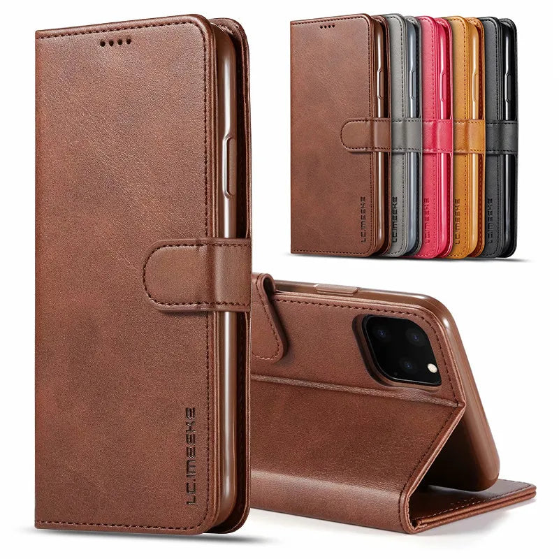 Flip Magnetic Leather iPhone Case - DealJustDeal