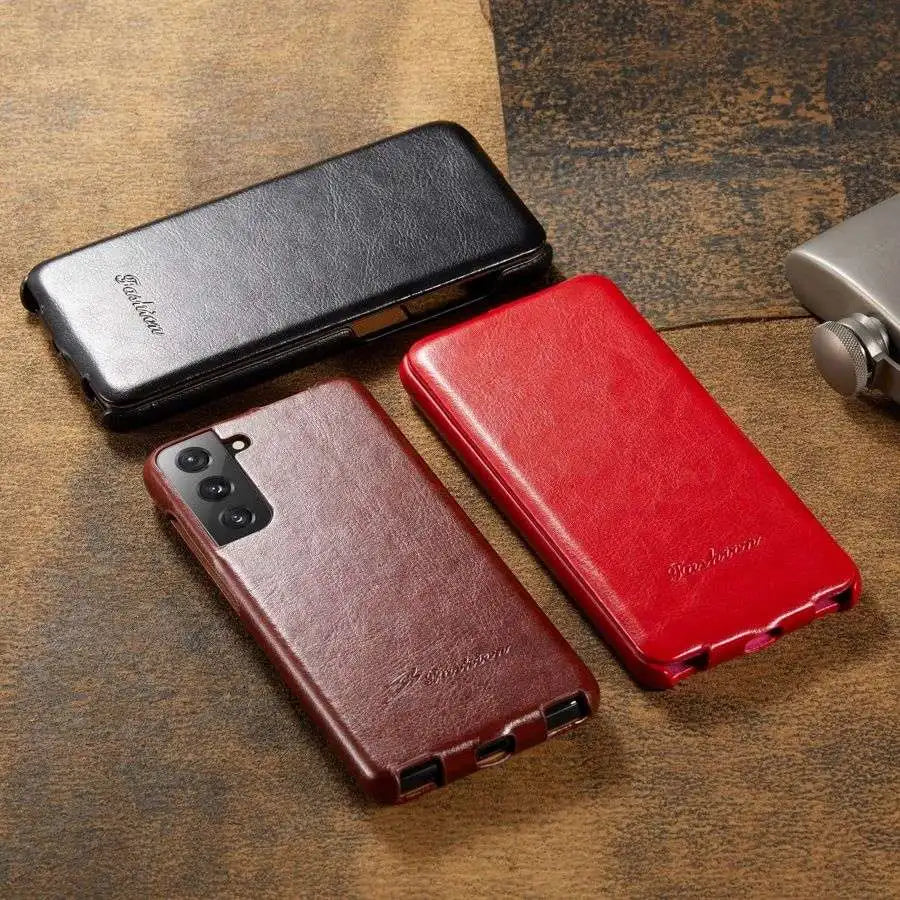 Genuine Leather Vertical Flip Galaxy S Case - DealJustDeal