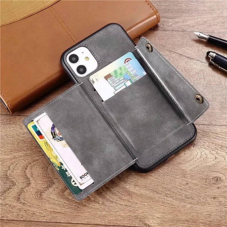 Wallet Card Holder Leather Galaxy Note and S Case - DealJustDeal