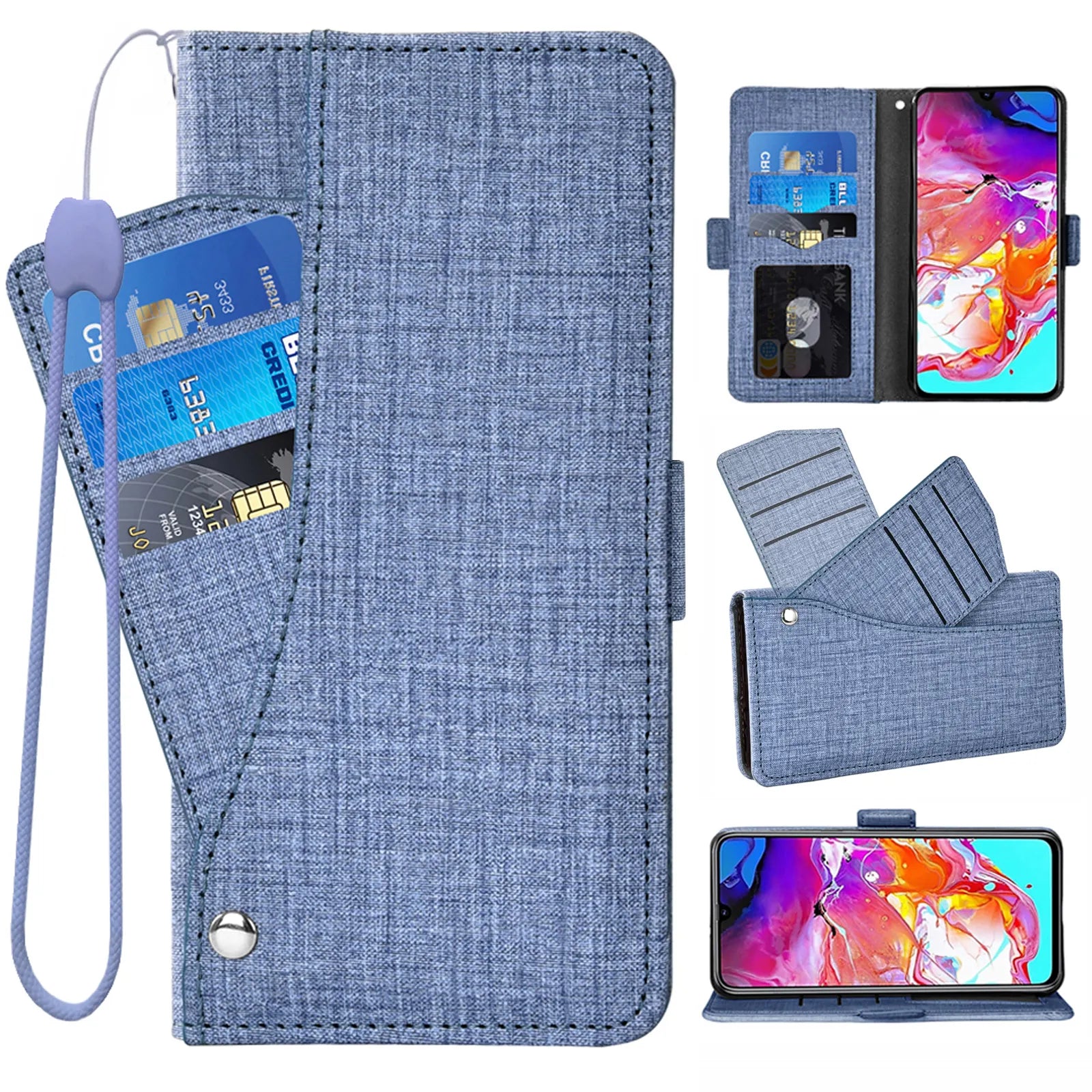 Magnetic Card Holder Leather Flip Wallet Google Case - DealJustDeal