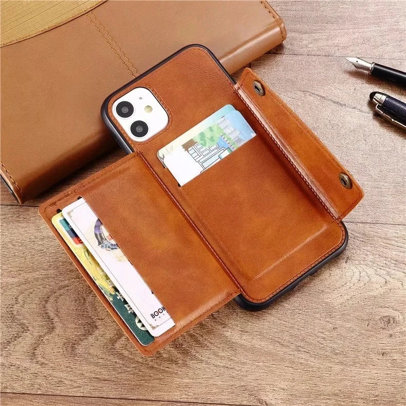 Wallet Card Holder Leather Galaxy Note and S Case - DealJustDeal