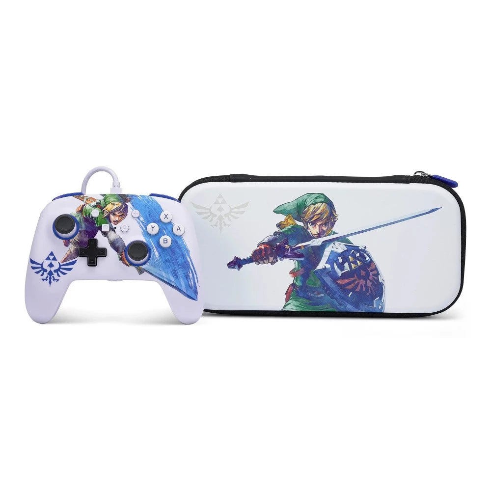 PowerA Enhanced Wired Controller and Slim Case for Nintendo Switch — Master Sword - DealJustDeal