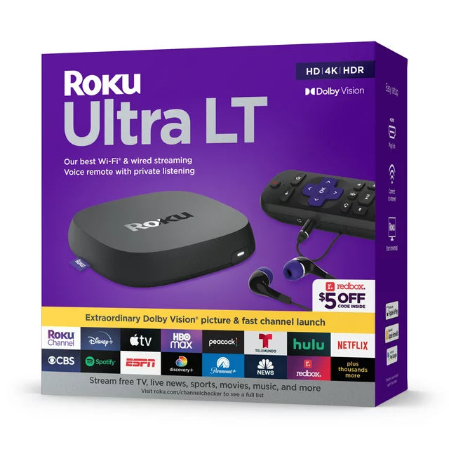 Roku Ultra LT Streaming Device 4K/HDR/Dolby Vision/Dual-Band Wi-Fi - DealJustDeal