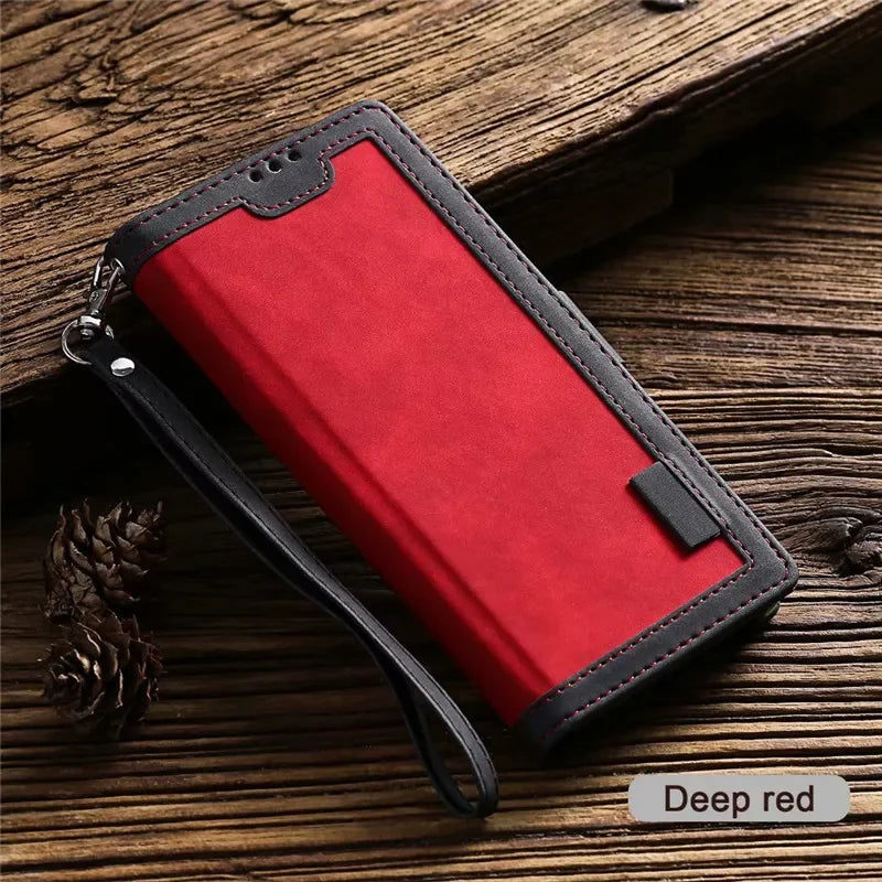 Retro Wallet Flip Leather iPhone Case - DealJustDeal