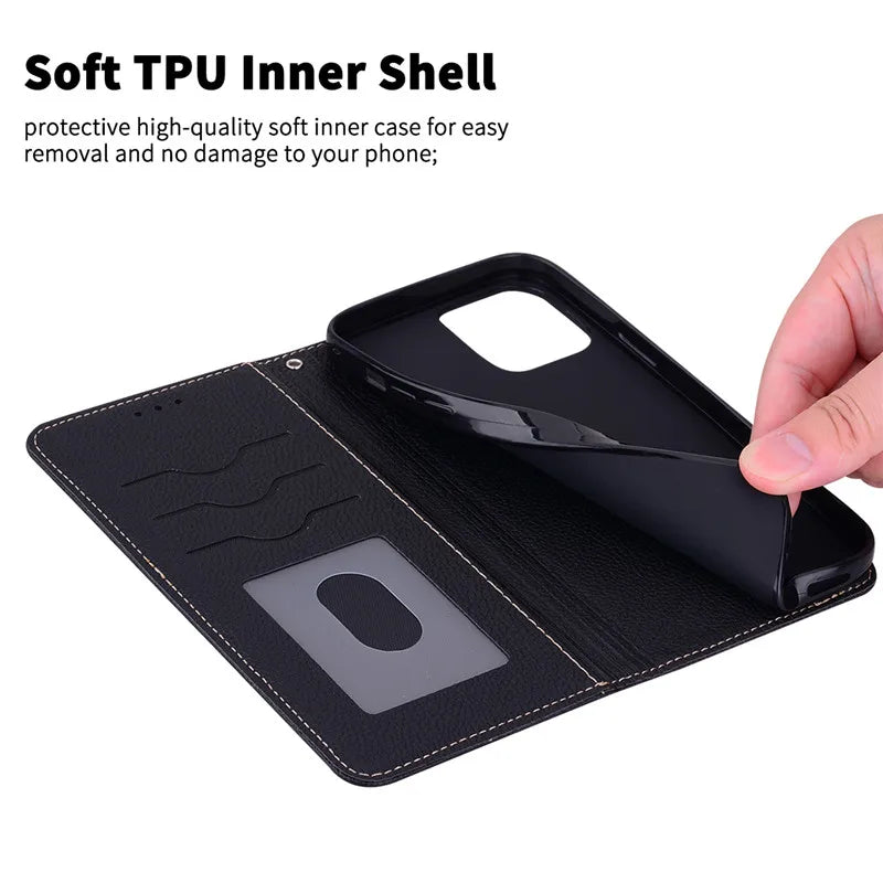 Matte Wallet Flip iPhone Case on For iPhone - DealJustDeal