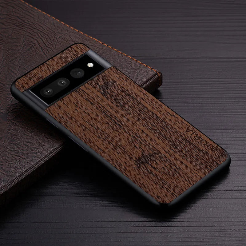 bamboo wood pattern Leather google case - DealJustDeal