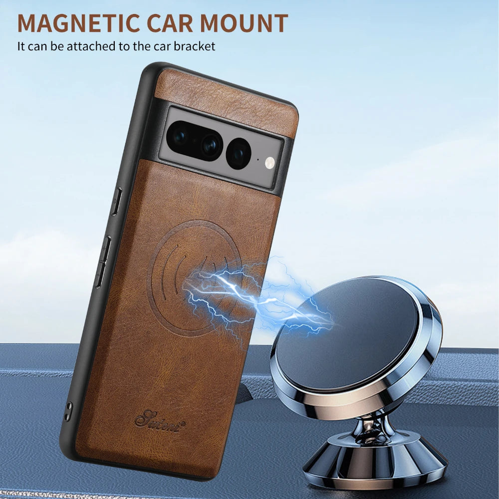 Shockproof 2in1 Card Pocket Stand Holder Magnetic PU Leather Google Case - DealJustDeal