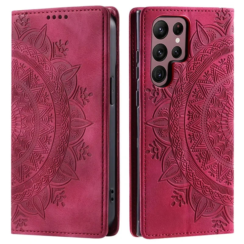 Magnetic Flip Leather Wallet Card Galaxy Note and S Case - DealJustDeal