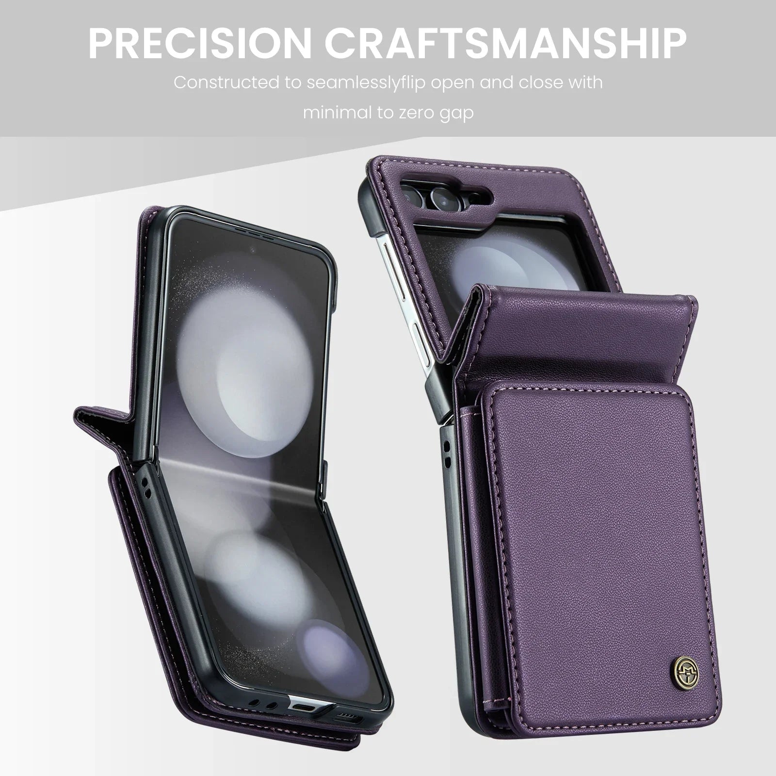 Magnetic Wallet Flip Leather Galaxy Z Flip Case - DealJustDeal