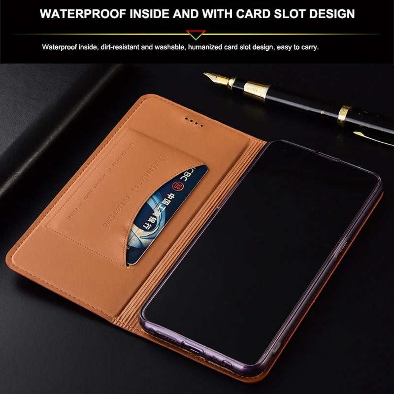 Magnetic Wallet Flip Crocodile Back Veins Genuine Leather Galaxy S Case - DealJustDeal