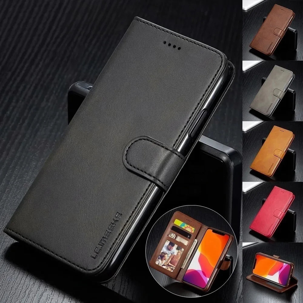 Flip Cover Card Slot Leather Wallet iPhone Case - DealJustDeal