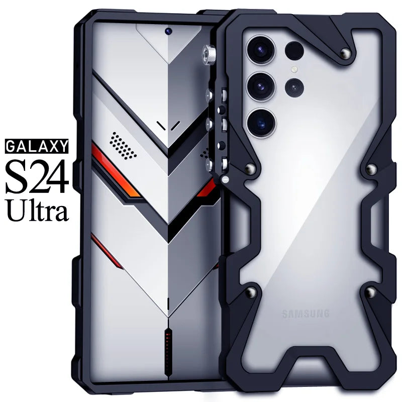 Aluminum Alloy Hollow Out Strap Frame Metal Bumper galaxy Note and S Case - DealJustDeal