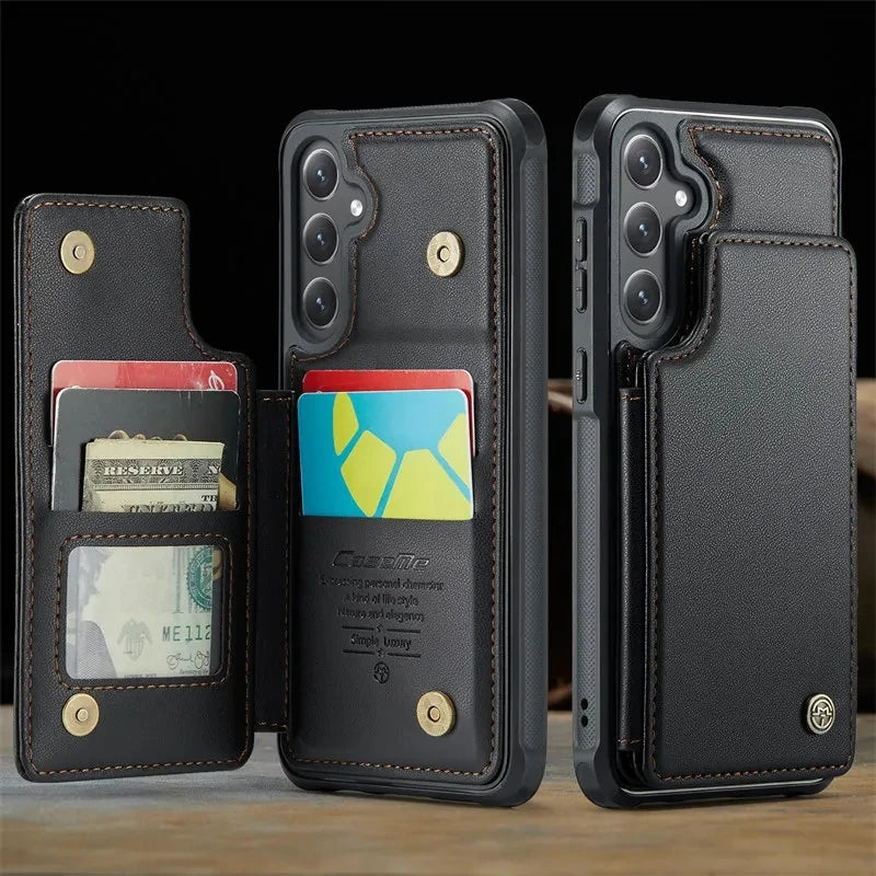 Cards Slot Wallet Leather Galaxy S Case - DealJustDeal