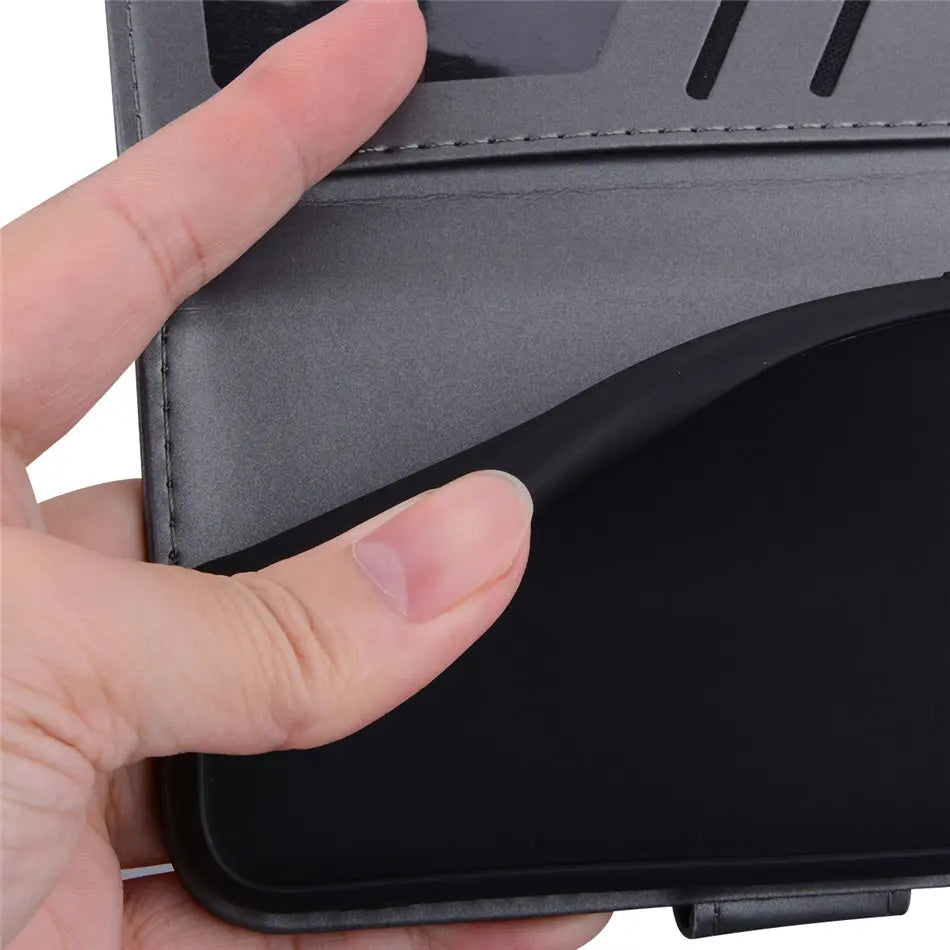 Card Slot Stand Flip Leather iPhone Case - DealJustDeal