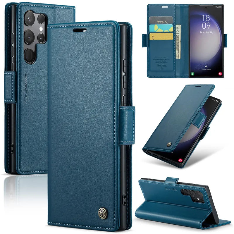 Card Leather Wallet Galaxy A, Note and S Case - DealJustDeal