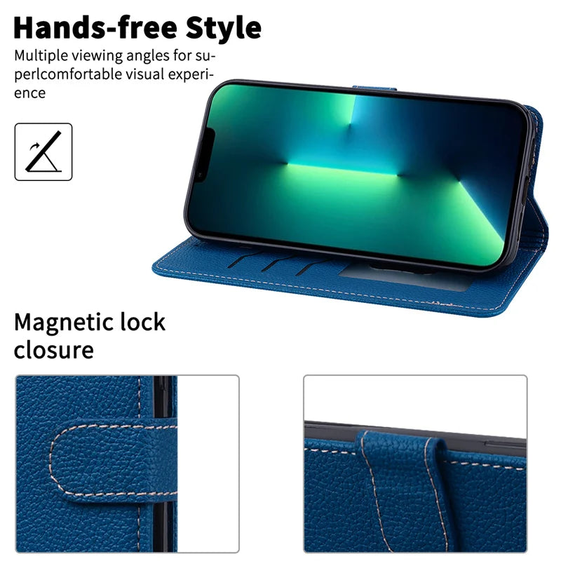 Magnetic Leather iPhone Case - DealJustDeal