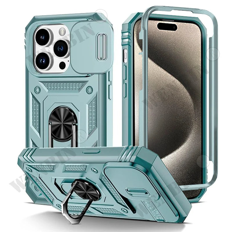 Heavy Duty with Camera 360 Degree Kickstand iPhone Case - DealJustDeal