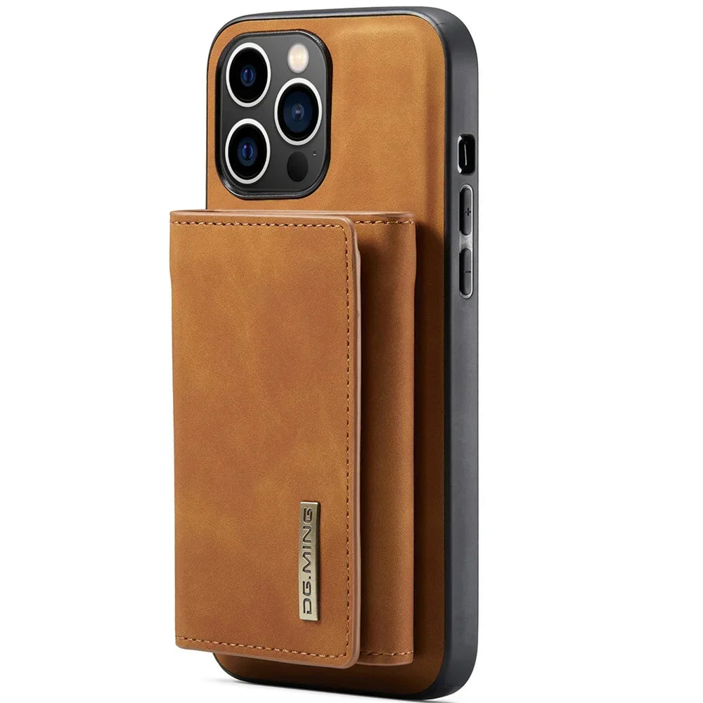 Retro Flip Magnetic Leather iPhone Case - DealJustDeal