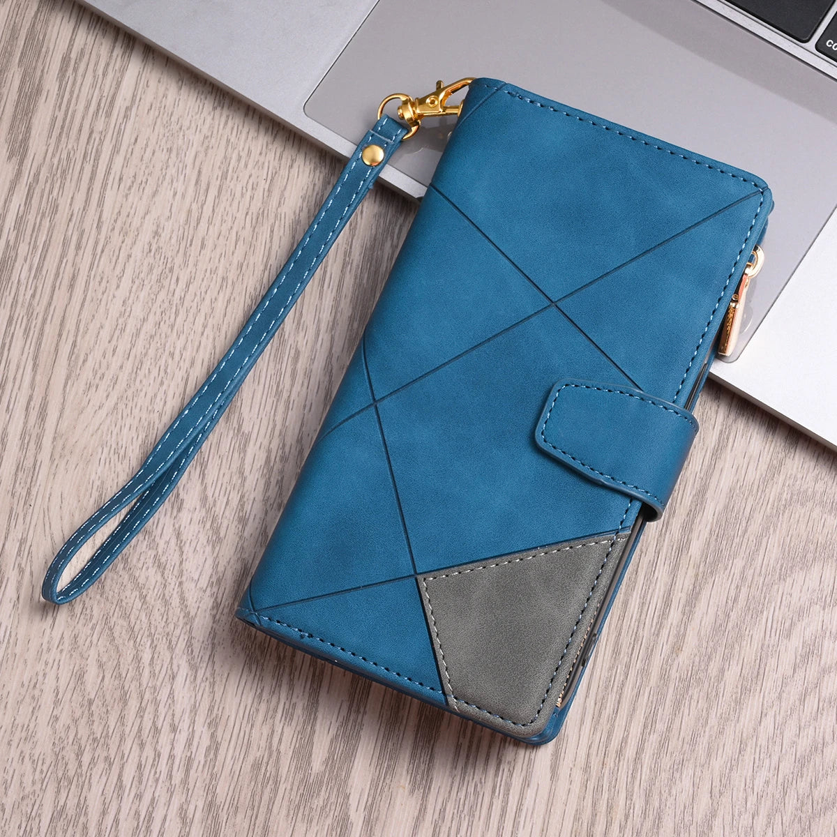 Card Slot Wallet Zipper Leather Flip Galaxy A, F and M Case - DealJustDeal