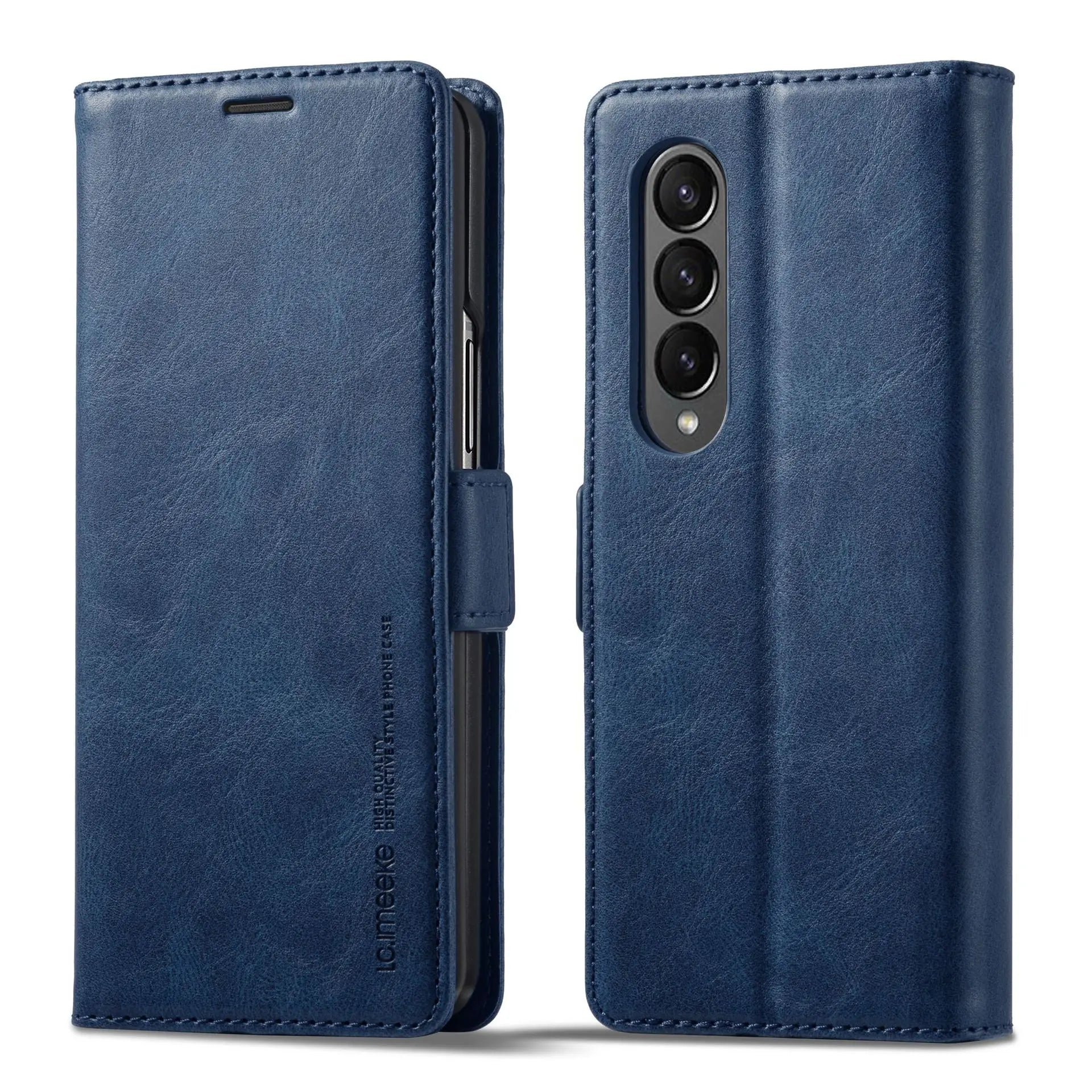 Magnetic Protective Cards Slot Wallet Leather Galaxy Z Fold Case - DealJustDeal